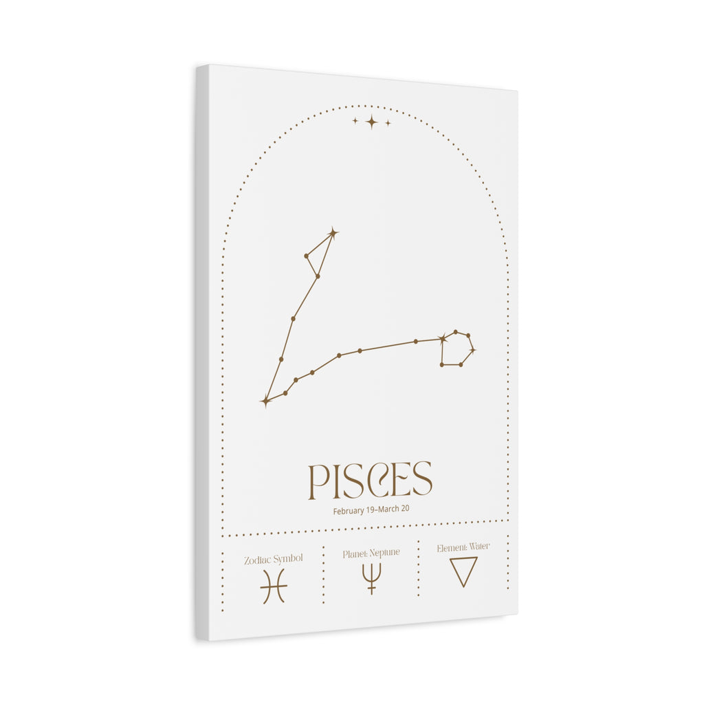 Pisces Zodiac Canvas – Dreamy & Ethereal Art
