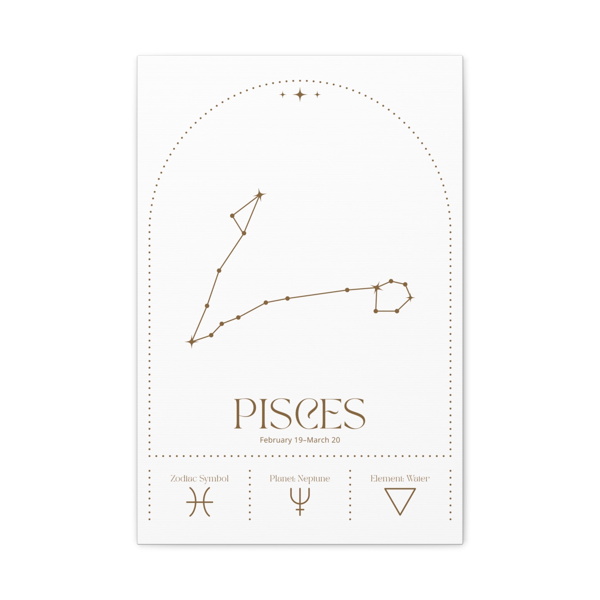 Pisces Zodiac Canvas – Dreamy & Ethereal Art