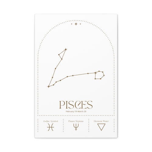 Pisces Zodiac Canvas – Dreamy & Ethereal Art