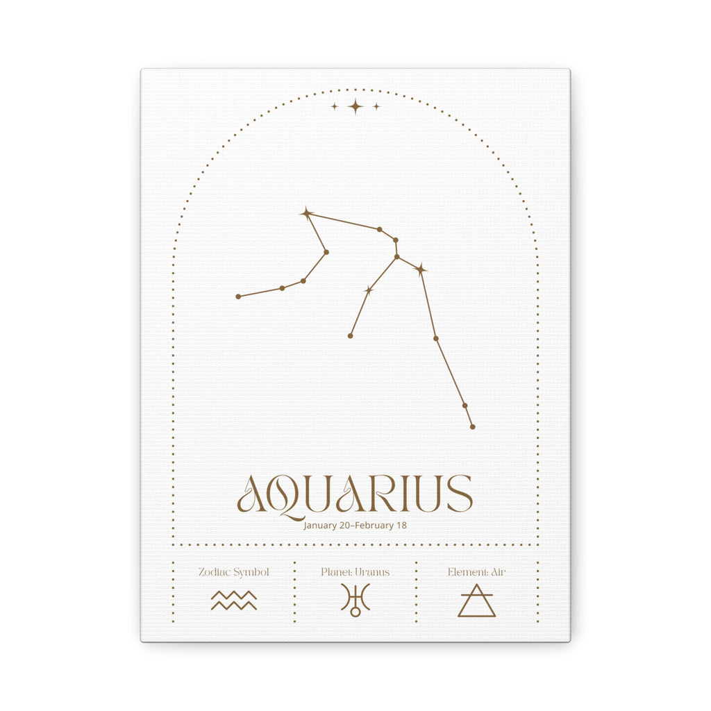 Aquarius Zodiac Canvas – Cosmic & Unique Vibes