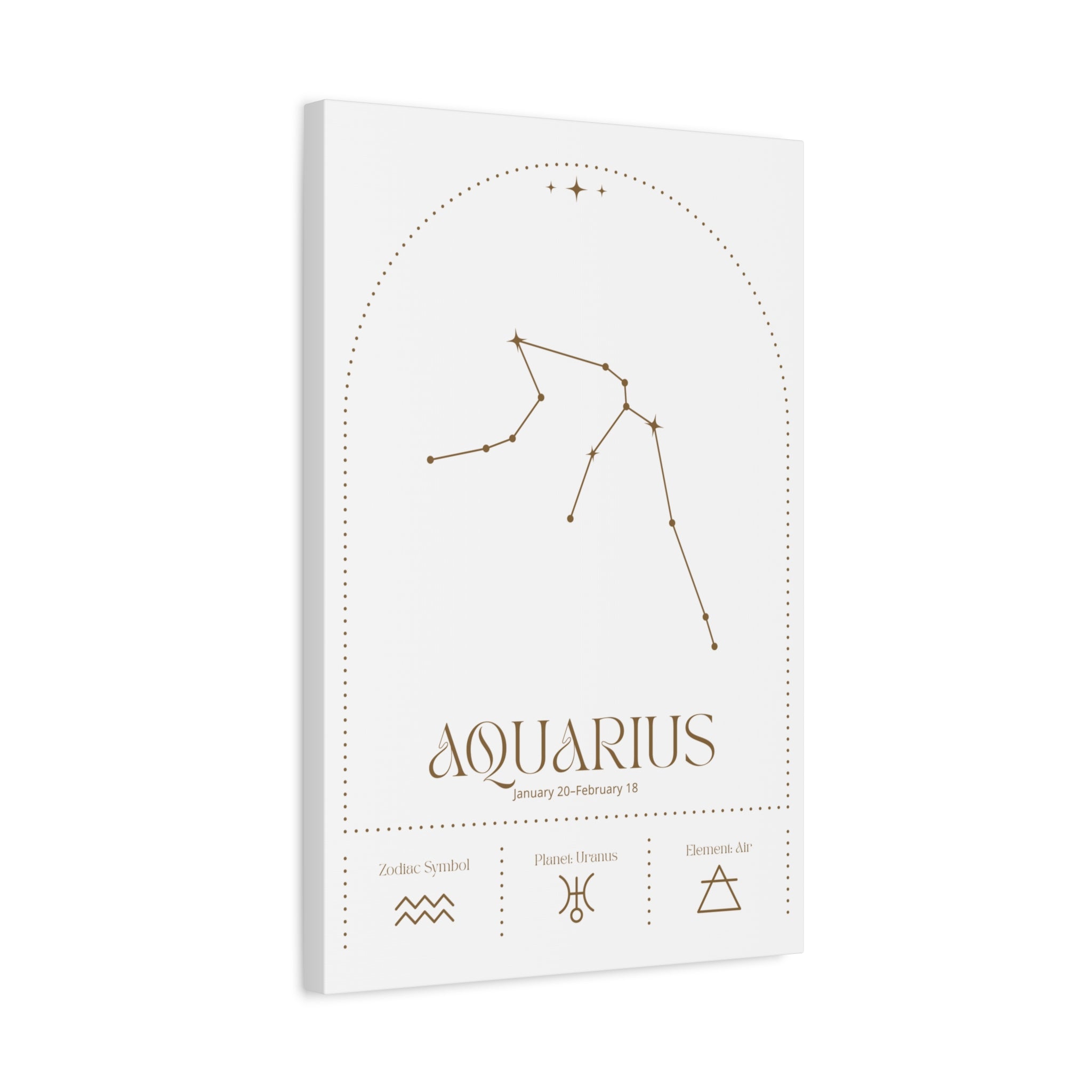 Aquarius Zodiac Canvas – Cosmic & Unique Vibes