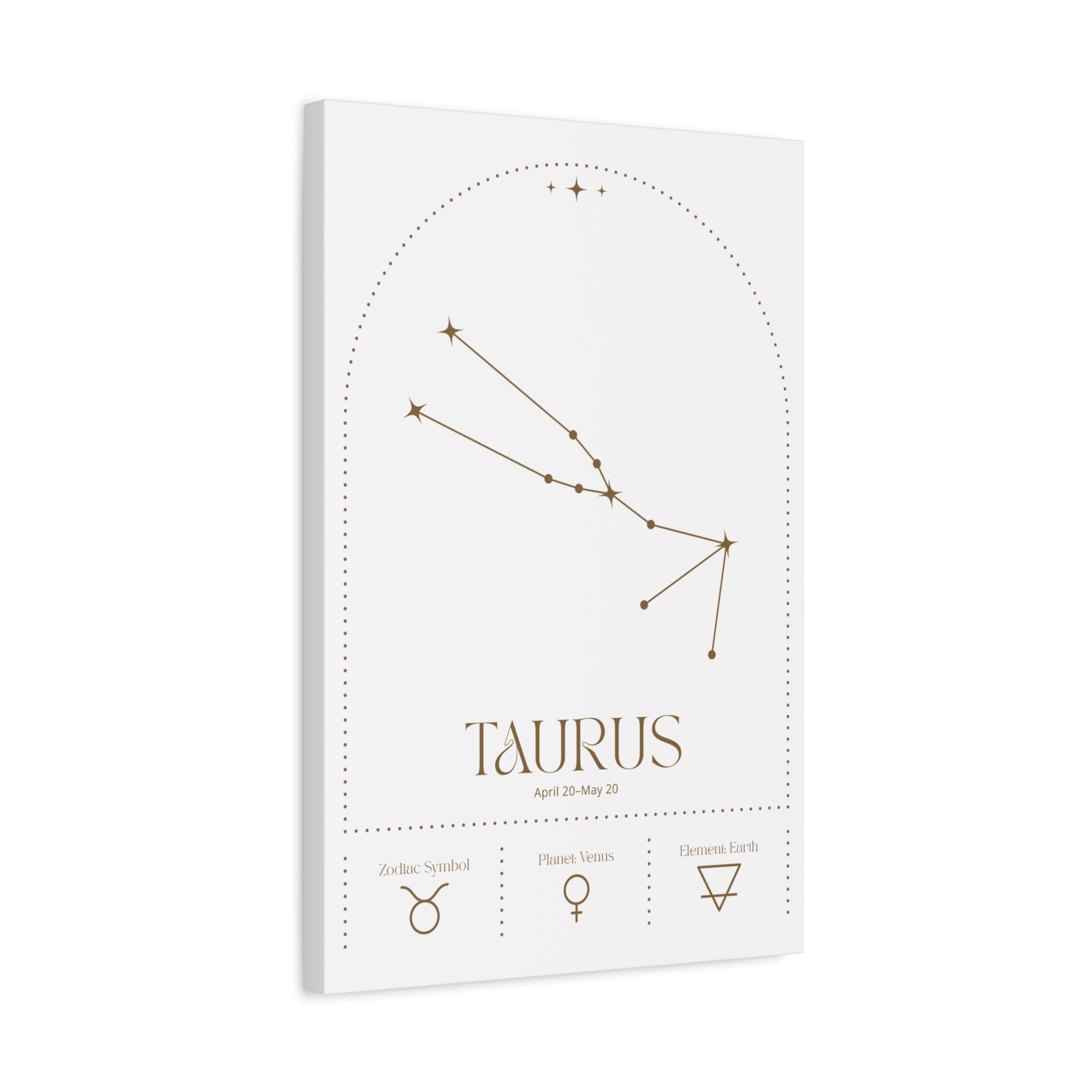 Taurus Zodiac Canvas – Earthy & Grounded Vibes