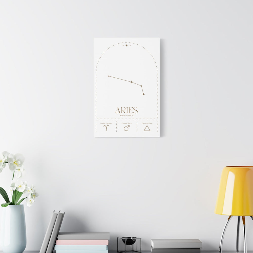 Aries Zodiac Canvas – Bold & Energetic Art