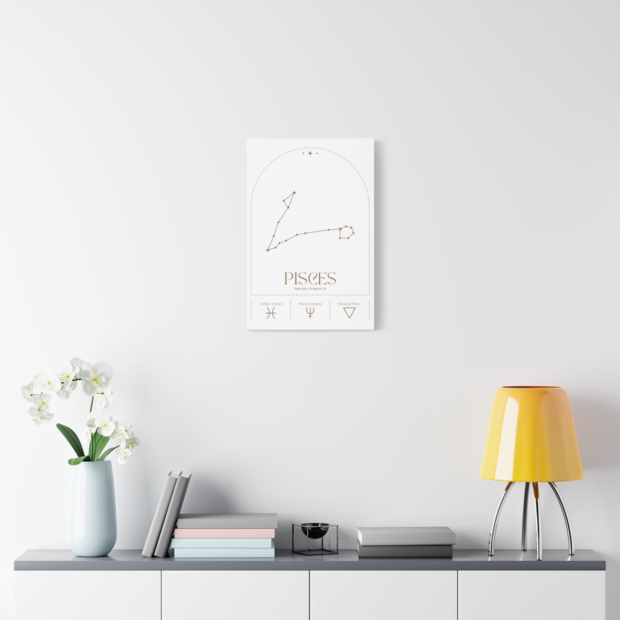 Pisces Zodiac Canvas – Dreamy & Ethereal Art