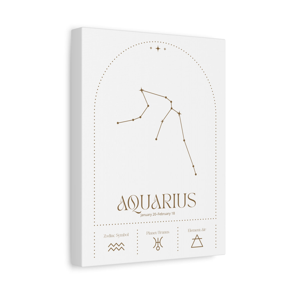Aquarius Zodiac Canvas – Cosmic & Unique Vibes